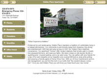 Tablet Screenshot of hiddenplaceapartments.com